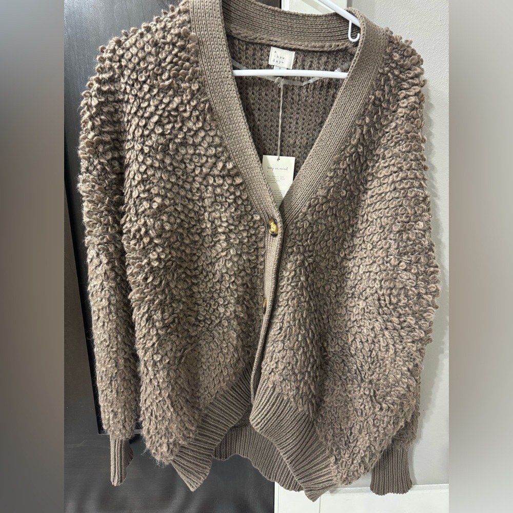 A New Day (Target) Cozy Textured Brown Cardigan